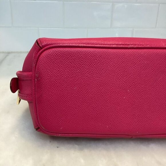 Coach Prince Street Cross Grain Leather Mini Convertible Domed Satchel Bag - Picture 8 of 15